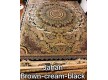 Иранский ковер Diba Carpet Jahan brown-cream-black - высокое качество по лучшей цене в Украине