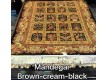 Иранский ковер Diba Carpet Mandegar brown-cream-black - высокое качество по лучшей цене в Украине