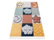 Child  carpet YOYO GD52 grey / yellow - Stars, clouds - high quality at the best price in Ukraine