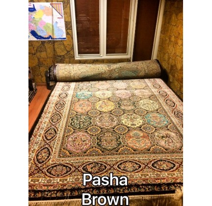 Iranian carpet Diba Carpet Pasha brown - высокое качество по лучшей цене в Украине.