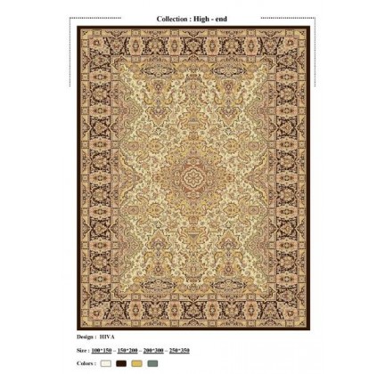 Iranian carpet Diba Carpet Hiva d.brown - высокое качество по лучшей цене в Украине.