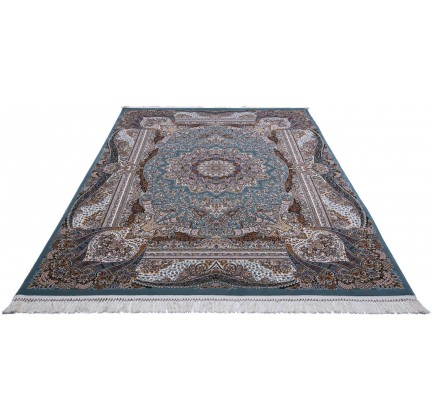 Persian carpet Kashan 619-LBL blue - высокое качество по лучшей цене в Украине.