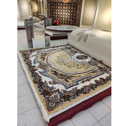 Persian carpet Kashan P657-Be Beige - высокое качество по лучшей цене в Украине.