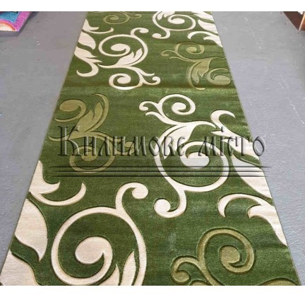 Synthetic runner carpet Legenda 0391 green - высокое качество по лучшей цене в Украине.