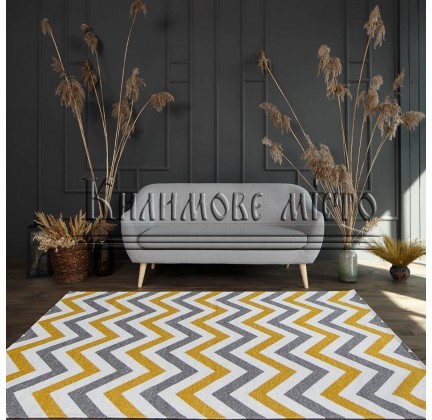 Синтетический ковер ALMINA 131700 grey/yellow - высокое качество по лучшей цене в Украине.