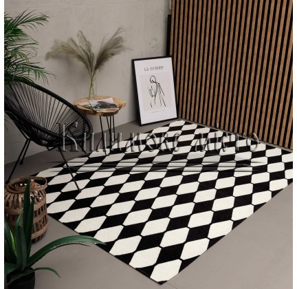Синтетический ковер ALMINA 126702 black/white - высокое качество по лучшей цене в Украине.