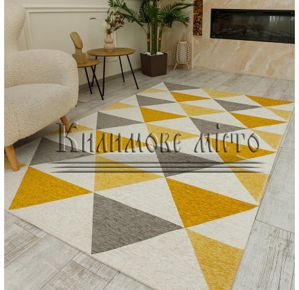 Синтетический ковер ALMINA 131701 grey/yellow - высокое качество по лучшей цене в Украине.