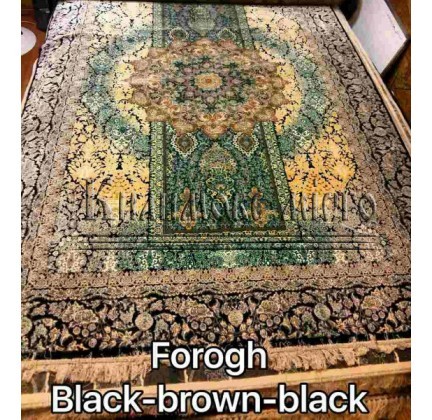Іранський килим Diba Carpet Forogh black-brown-black - высокое качество по лучшей цене в Украине.
