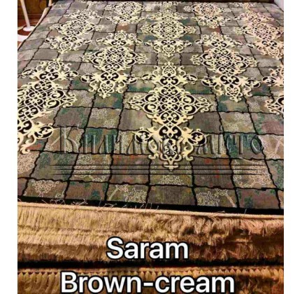 Iranian carpet Diba Carpet Saram brown-cream - высокое качество по лучшей цене в Украине.