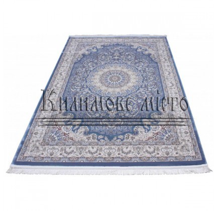 High-density carpet Esfahan 9724A blue-ivory - высокое качество по лучшей цене в Украине.