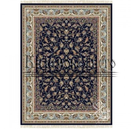 Persian carpet Kashan P553-DBL Dark-Blue - высокое качество по лучшей цене в Украине.