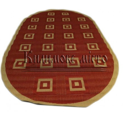Napless carpet Sisal 00012 red-cream - высокое качество по лучшей цене в Украине.
