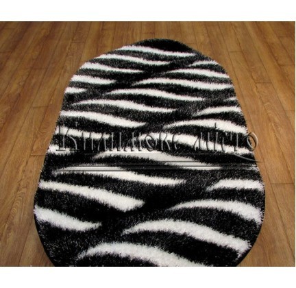 Shaggy carpet 3D Polyester B114 BLACK-CREAM - высокое качество по лучшей цене в Украине.