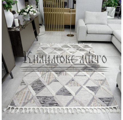 Synthetic carpet Bilbao Z703A white/multi - высокое качество по лучшей цене в Украине.