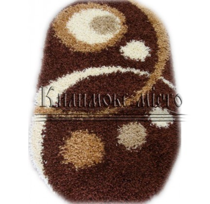 Shaggy carpet Loca  9197A brown - высокое качество по лучшей цене в Украине.