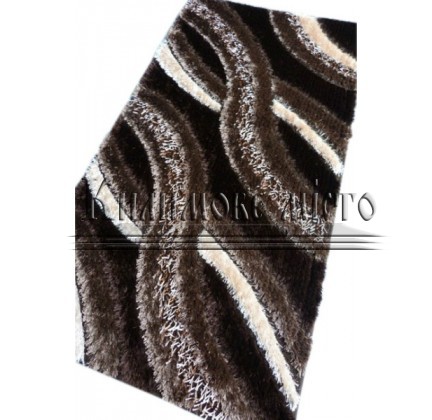 Високоворсний килим Polyester Porto Shaggy B652A DARK BROWN - высокое качество по лучшей цене в Украине.