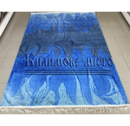 Synthetic carpet Ebru blue - высокое качество по лучшей цене в Украине.