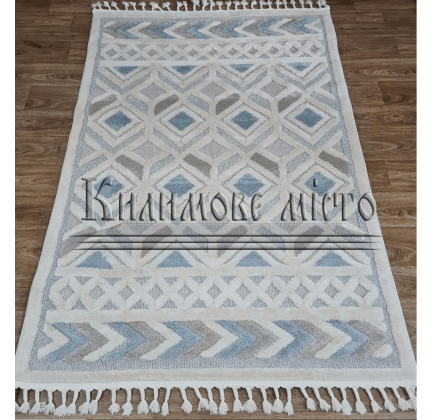 Synthetic carpet GABBANA FR27A L.BLUE - высокое качество по лучшей цене в Украине.