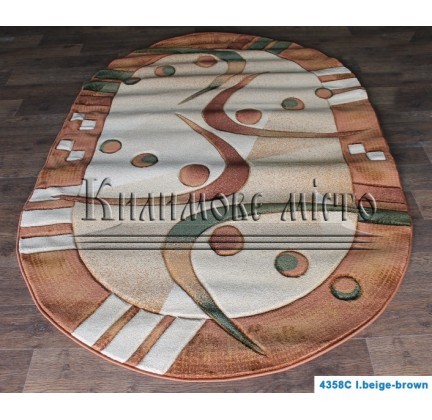 Synthetic carpet Nidal 4358C l.beige-brown - высокое качество по лучшей цене в Украине.