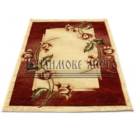 Synthetic carpet Nidal 4616B ivory-d.red - высокое качество по лучшей цене в Украине.