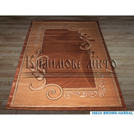 Synthetic carpet Nidal 3663A brown-hardal - высокое качество по лучшей цене в Украине.