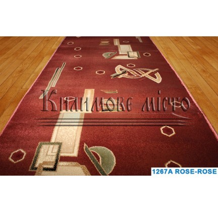 Synthetic carpet Super Elmas 1267A rose-rose - высокое качество по лучшей цене в Украине.