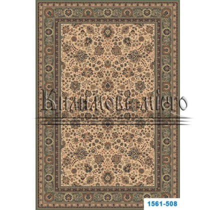 Wool carpet Royal 1561-508 beige-green - высокое качество по лучшей цене в Украине.