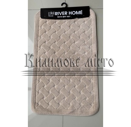 Килим для ванної River Home 001 beige (комплект килимків: туалет+ванна кімната) - высокое качество по лучшей цене в Украине.