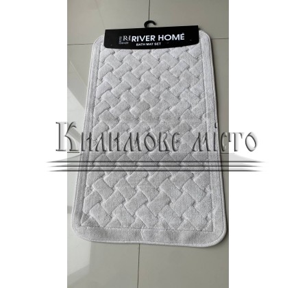 Carpet for bathroom River Home 001 light grey (two mats: toilet + bathroom) - высокое качество по лучшей цене в Украине.