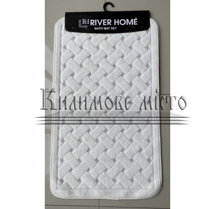 Килим для ванної River Home 001 white (комплект килимків: туалет+ванна кімната) - высокое качество по лучшей цене в Украине.