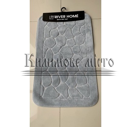 Carpet for bathroom River Home 002 grey (two mats: toilet + bathroom) - высокое качество по лучшей цене в Украине.