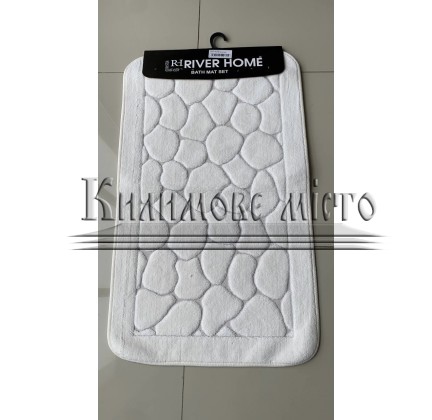 Килим для ванної River Home 002 white (комплект килимків: туалет+ванна кімната) - высокое качество по лучшей цене в Украине.