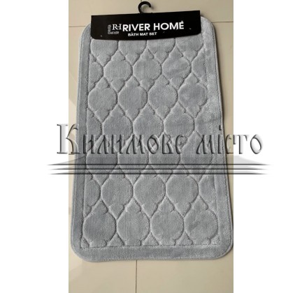 Carpet for bathroom River Home 004 grey (two mats: toilet + bathroom) - высокое качество по лучшей цене в Украине.