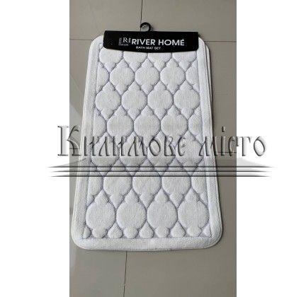 Carpet for bathroom River Home 004 white (two mats: toilet + bathroom) - высокое качество по лучшей цене в Украине.