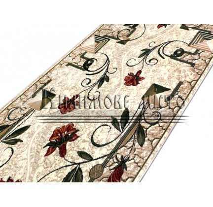 Synthetic runner carpet Selena / Lotos 587-116 beige - высокое качество по лучшей цене в Украине.