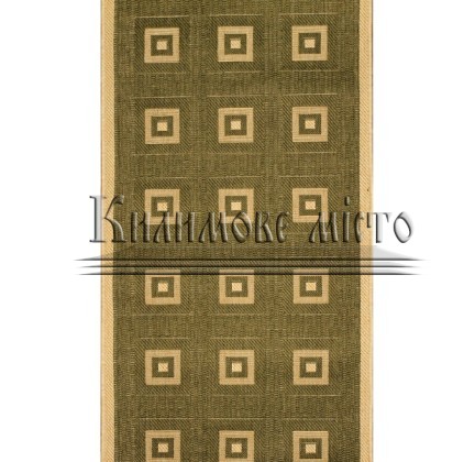 Безворсова килимова доріжка Sisal 012 green-cream - высокое качество по лучшей цене в Украине.