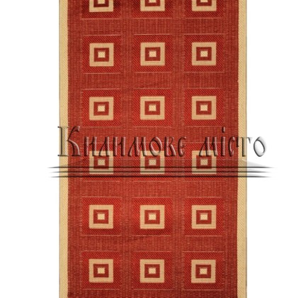 Napless runner carpet Sisal 012 red-cream - высокое качество по лучшей цене в Украине.