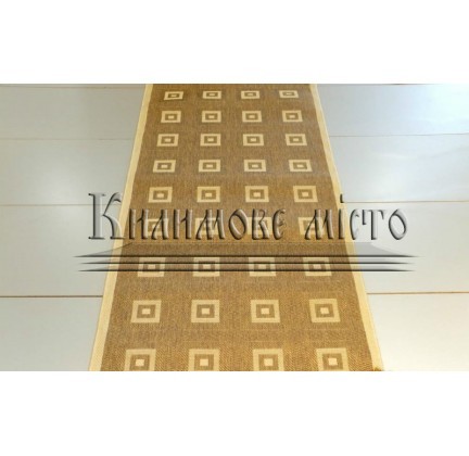 Безворсовая ковровая дорожка Sisal 012 GOLD-BEIGE - высокое качество по лучшей цене в Украине.