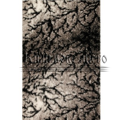 Високоворсна килимова доріжка 3D Shaggy b111 grey-black - высокое качество по лучшей цене в Украине.