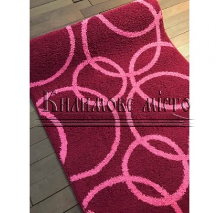 Shaggy runner carpet ASTI Aqua Spiral-Rose - высокое качество по лучшей цене в Украине.