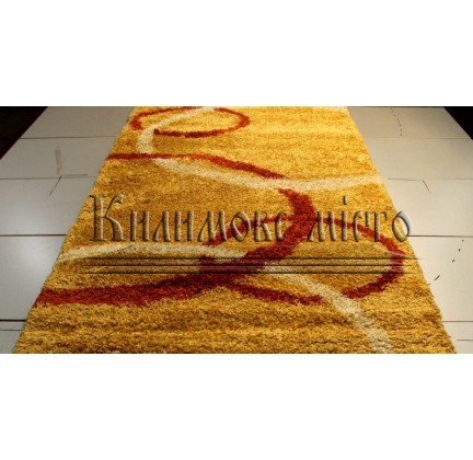 Shaggy runner carpet Shaggy Gold 8018 d.yellow (gold) - высокое качество по лучшей цене в Украине.