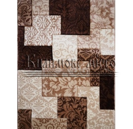 Synthetic runner carpet Daisy Carving 8430A brown - высокое качество по лучшей цене в Украине.