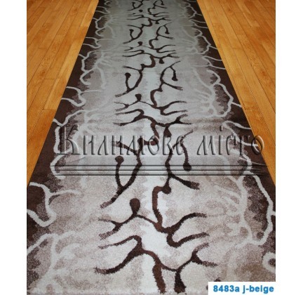 Synthetic runner carpet Daisy Carving 8483A beige - высокое качество по лучшей цене в Украине.