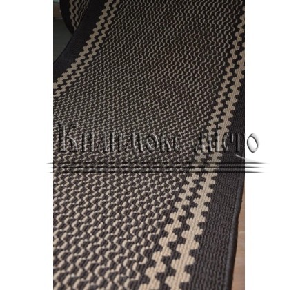 Synthetic runner carpet Дарничанка brown (Zikzag 10) - высокое качество по лучшей цене в Украине.