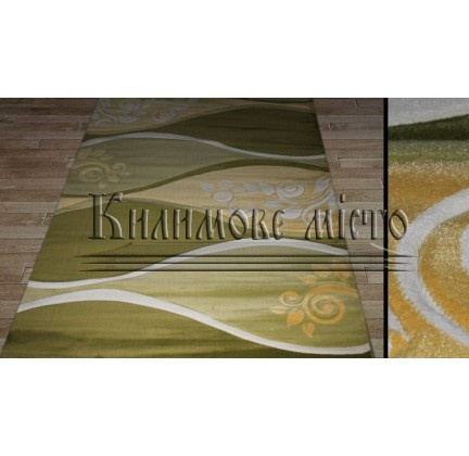 Синтетическая ковровая дорожка Exellent Carving 2885A l.green-green - высокое качество по лучшей цене в Украине.