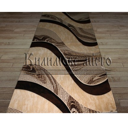 Synthetic runner carpet Festival 6015A l.beige-d.brown - высокое качество по лучшей цене в Украине.