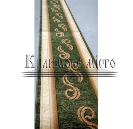 Synthetic runner carpet Liliya 0517 green - высокое качество по лучшей цене в Украине.