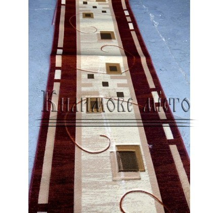 Synthetic runner carpet Liliya 0537 bordo - высокое качество по лучшей цене в Украине.