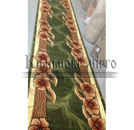 Синтетична килимова доріжка Liliya дерево-бутон зелений - высокое качество по лучшей цене в Украине.