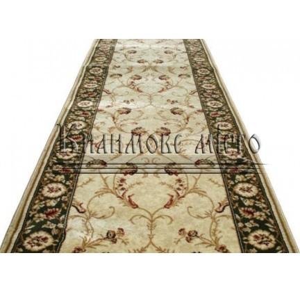 Synthetic runner carpet Selena / Lotos523-130 green - высокое качество по лучшей цене в Украине.